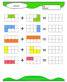 Kesirler Çalışma Sayfaları
